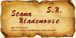 Stana Mladenović vizit kartica